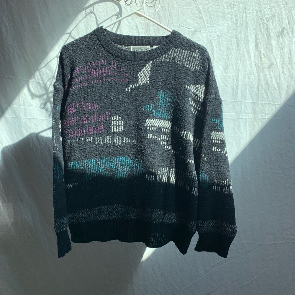 Vintage Method Crewneck Sweater Size Adult Large 90s Coogi Style